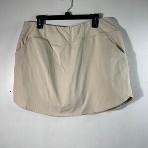 Womens Cynthia Rowley Skort Beige XL Polyester Spandex